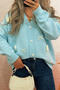 casual slight stretch flower bow decor knitted loose cardigan_Pink_Yellow_Blue