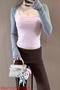 casual slight stretch solid color crop jacket(size run small)_Gray