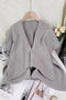 casual slight stretch new 5-colors solid color knitted shawl_Gray