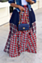 plus size summer s-4xl lattice batch printing stitching inelastic loose skirt_Red