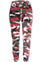 autumn new style plus-size high-waisted high-elastic pocket button zip-up slim camo batch printing jeans_Purple_Dark Green_Red