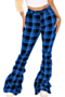 plus size new stylish autumn lattice batch printing 3 colors stretch casual pants_Red_Blue
