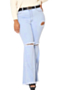 three colors plus size xl-5xl new stylish autumn ripped stretch casual flare jeans (without belt)_Sky Blue