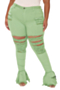 new stylish autumn stretch plus size xl-5xl 5 colors grunge style slim ripped jeans_Black_Light Green