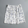 summer new stretch velvet butterfly printing split zip-up bodycon fashion skirt_Black_White