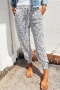 s-2xl plus size spring new stylish 4 colors leopard batch printing stretch pockets casual pants with tie-waist_White