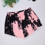 l-4xl summer new plus size two colors tie-dye stretch casual simple loose shorts_Blue_Pink
