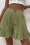 s-5xl plus size summer new stylish 14 colors solid color inelastic button zip-up pocket high-waisted loose casual shorts_Black_White_Purple_Dark Purple_Light Green_Dark Green