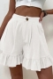s-5xl plus size summer new stylish 14 colors solid color inelastic button zip-up pocket high-waisted loose casual shorts_Black_White