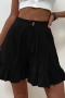 s-5xl plus size summer new stylish 14 colors solid color inelastic button zip-up pocket high-waisted loose casual shorts_Black