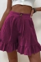 s-5xl plus size summer new stylish 14 colors solid color inelastic button zip-up pocket high-waisted loose casual shorts_Black_White_Purple_Dark Purple