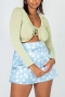xs-xl summer new satin inelastic flower printing stylish mini skirt_Black_Purple_Blue
