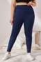 l-4xl autumn new plus size 3 colors solid color high stretch high waist stylish slim pants_Black_Dark Green_Dark Blue