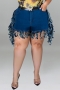xl-5xl summer new plus size three colors slight stretch tassel pockets button zip-up stylish all-match denim shorts (without belt)_Black_Sky Blue_Dark Blue