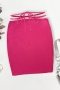 summer new two colors solid color stretch high waist lace-up sexy all-match mini skirt_Black_Magenta