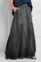 s-4xl autumn new plus size 3 colors raw edge decor slight stretch pockets stylish street causal skirt_Sky Blue_Dark Blue_Dark Gray