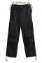 xs-l spring & autumn new 4 colors inelastic drawstring zip-up pocket button high quality stylish cargo pants_Black