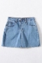 xs-xl summer new stylish 6 colors solid color slight stretch zip-up pocket high waist mini denim skirt(with lined)_Black_White_Dark Green_Sky Blue