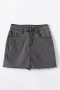xs-xl summer new stylish 6 colors solid color slight stretch zip-up pocket high waist mini denim skirt(with lined)_Black_White_Dark Green_Sky Blue_Khaki _Dark Gray