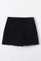 xs-xl summer new stylish 6 colors solid color slight stretch zip-up pocket high waist mini denim skirt(with lined)_Black
