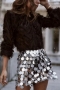new stylish 3 colors acrylic splicing non-stretch high quality sexy mini skirt(skirt only)_Pink_Gold_Silver