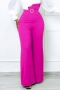 s-4xl plus size autumn new stylish solid color zip-up high waist slight stretch casual flared pants_Light Green_Magenta