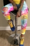 s-3xl plus size autumn new tie-dye batch printing slight stretch holes tied button pockets zip-up high waist slim stylish street jeans_Dark Blue_Pink