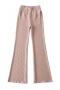 autumn new 6 colors ribbed knit stretch high waist stylish bell-bottoms_Black_Sky Blue_Pink
