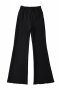 autumn new 6 colors ribbed knit stretch high waist stylish bell-bottoms_Black
