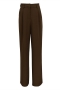autumn new stylish 8 colors solid color high-waist with pocket inelastic casual suit pants_Black_White_Purple_Blue_Dark Blue_Brown