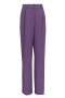 autumn new stylish 8 colors solid color high-waist with pocket inelastic casual suit pants_Black_White_Purple