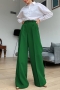 autumn new stylish 8 colors solid color high-waist with pocket inelastic casual suit pants_Black_White_Purple_Blue_Dark Blue_Brown_Khaki _Green