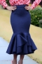 s-4xl plus size slight stretch zip-up 3 colors high waist casual midi mermaid skirt_Dark Blue