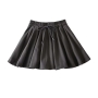new 4 colors stretch solid color drawstring with lined fashion mini skirt_Beige_Khaki _Dark Gray