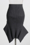 slight stretch 2 colors high waist stylish mermaid knitted midi skirt_Beige_Dark Gray