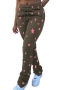 plus size slight stretch star printing drawstring casual pants(fa003267)_Purple_Pink