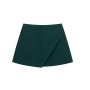 non-stretch orange multicolor irregular simple zip-up shorts_Black_White_Purple_Dark Green