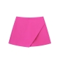 non-stretch orange multicolor irregular simple zip-up shorts_Black_White_Purple_Dark Green_Red_Beige_Sky Blue_Brown_Magenta