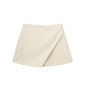 non-stretch orange multicolor irregular simple zip-up shorts_Black_White_Purple_Dark Green_Red_Beige