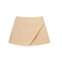 non-stretch orange multicolor irregular simple zip-up shorts_Black_White_Purple_Dark Green_Red_Beige_Sky Blue_Brown_Magenta_Orange_Khaki