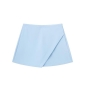 non-stretch orange multicolor irregular simple zip-up shorts_Black_White_Purple_Dark Green_Red_Beige_Sky Blue
