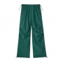 xs-l casual non-stretch 8 colors drawstring straight pants(size run small)_Black_Dark Gray_Magenta_Green_Dark Green