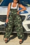 casual slight stretch 3 colors loose camo batch printing pocket overalls_Dark Gray_Dark Green