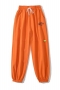 casual 5 colors letter fixed printing slight stretch drawstring sports pants_Black_Red_Yellow_Orange