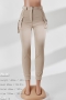 slight stretch pockets zip-up button stylish casual all-match cargo pants_Black_Dark Gray_Rose Red_Dark Green_Dark Blue_Khaki