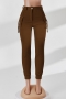 slight stretch pockets zip-up button stylish casual all-match cargo pants_Black_Dark Gray_Rose Red_Dark Green_Dark Blue_Khaki _Brown