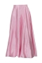 xs-l casual non-stretch 3 colors solid color high-waist balloon midi skirt_Black_Pink