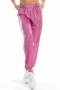 casual slight stretch glossy high-waist with pocket pants_Black_Pink