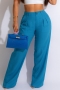 casual plus size 8 colors non-stretch pocket button straight trousers_Black_Red_Magenta_Orange_Green_Blue