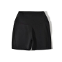 casual high stretch shirring hip lift quick dry tight shorts size run small_Black